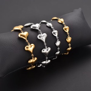 Collier, bracelet et chevillères d'été en acier inoxydable avec cœurs multiples, étanches, bijoux de personnalité pour femmes et filles, idéaux pour les vacances à la plage - Product Image 3