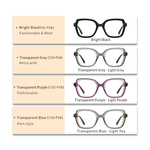 Wholesale Luxury Stylish Rectangle Thickness Acetate CE Certified Unisex Optical Spectacle Frames for <strong>Reading</strong> <strong>Glasses</strong> <strong>4</strong> Colors - Product Image 6