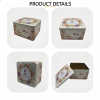 Boîte en fer blanc carrée brillante sans soudure pour biscuits et lait, personnalisable, imprimée en offset, qualité alimentaire