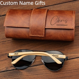 Factory High Quality New Brand Designer Sunglasses Trendy Polarized Wood <strong>Temple</strong> Engraved Logo UV400 Protection Folding Oval - Product Image 4