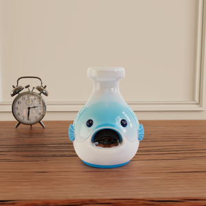 Grotte d'aquarium en céramique de poisson bleu fabriqué à la main en gros <span class=keywords><strong>cachette</strong></span> vitrée écologique <span class=keywords><strong>maison</strong></span> de poisson personnalisée pour petit Aquascape - Product Image 4