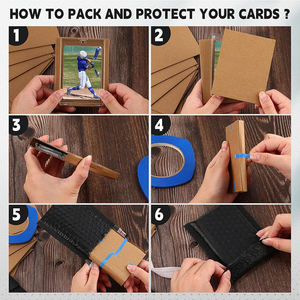 Huacent - Insertos de Cartón Corrugado Autoadhesivos, Sobres Acolchados de Burbujas, Protector de Envío para Tarjetas Coleccionables - Product Image 5