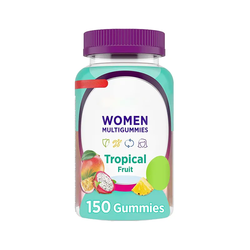 มัลติวิตามิน Gummies ของผู้หญิง วิตามิน B ธรรมชาติมหาสมบูรณ์ วิตามินซี Gummies กระดูกเต้านม ข้อต่อผิวและพลังงานระบบภูมิคุ้มกัน Booster