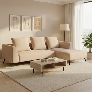 Sofá Modular en Forma de L que Ahorra Espacio, Conjunto Seccional <span class=keywords><strong>Reversible</strong></span> con Chaise Longue, <span class=keywords><strong>Relleno</strong></span> de Esponja y Cubierta de Terciopelo para Sala de Estar de Apartamento - Product Image 5