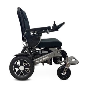 Fauteuil roulant électrique portable en alliage d'aluminium KSM-606, moteur stable 500W/600W/700W, pliable, équipement de réadaptation - Product Image 2