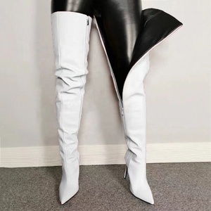 Botas de Invierno Elegantes y Sensuales de Color Puro, por Encima de la Rodilla, con Cierre Decorativo, Punta Puntiaguda, Tacones Altos y Finos, Zapatos de Moda - Product Image 2