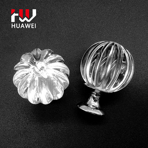 HUAWEI Closet Drawer Storage Box Door Handle Single Hole Transparent Acrylic <strong>Crystal</strong> <strong>Knobs</strong> Furniture Pull - Product Image 1