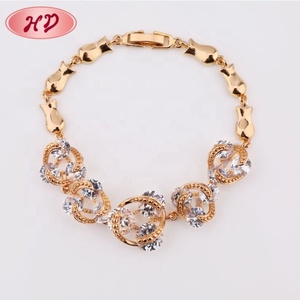 Pulsera de tenis chapada en oro con cristales para niños, corte brillante, engaste de garra, joyería clásica para fiestas, aleación, circonita cúbica de moda - Product Image 4
