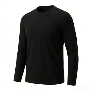 เสื้อยืดออกกำลังกายผู้ชายแบบสปอร์ตแขนยาว OEM ผลิตตามสั่ง ซิป 1/4  ระบายอากาศ แห้งเร็ว ซับเหงื่อ พร้อมกระเป๋าซิปที่อก - Product Image 1