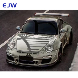Pour Porsche Carrera <span class=keywords><strong>911</strong></span> <span class=keywords><strong>997</strong></span> Kit de carrosserie spécial voiture GT3 <span class=keywords><strong>Type</strong></span> fibre de carbone FRP jupe latérale becquet pare-chocs avant et arrière - Product Image 5