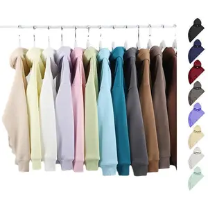 Tùy Chỉnh Mùa Đông 500 GSM Cắt Hoodies Người Đàn Ông Dày Pháp Terry Trống Quá Khổ Áo Boxy Bông Nặng Áo