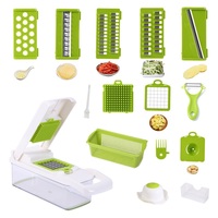 Nieuw Binnen Multifunctioneel 14 In 1 Handheld Groentechopper Uiensnijder Aardappelschiller Keukenfruitsnijder Groentesnijder