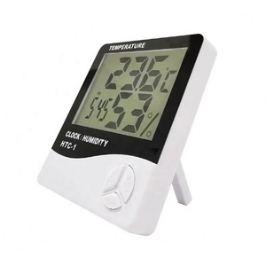 Htc-1 เครื่องวัดอุณหภูมิและความชื้นอิเล็กทรอนิกส์ในร่มหน้าจอขนาดใหญ่ความแม่นยำสูง เครื่องวัดอุณหภูมิและความชื้นในครัวเรือนพร้อมจอแสดงผล LCD ใหม่ - Product Image 1
