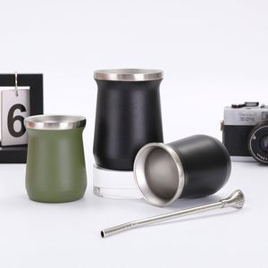 Mini tasse isotherme créative de voyage en acier inoxydable de 8 oz, forme coquille d'œuf - Product Image 2