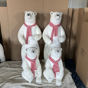 Big Claasi Animatronique <span class=keywords><strong>Ours</strong></span> Polaire Animal En Peluche Noël & Baptême Décor À La Maison Jouet - Product Image 4