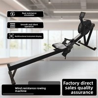 Máquina de Remo con Resistencia al Viento para Uso Comercial y Doméstico, con Múltiples Funciones de Visualización, Material de PVC, Peso Máximo del Usuario 150 kg