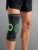 Joelheira de Compressão Esportiva Respirável com Gel de Silicone, Suporte Elástico, Proteção Avançada, Alívio da Dor, Protetor de Joelho em Nylon
