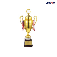 Trophée sportif personnalisé en métal pour les vainqueurs du tournoi JINZUN, compétitions de football, de volley-ball et de badminton, coupe en métal personnalisée