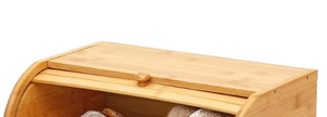 Conteneur de sécurité alimentaire Boîte à pain en bois Organisateur de boîte de rangement de pain en bambou naturel - Product Image 4