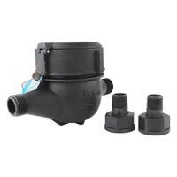 Pengukur air Multi-Jet Digital nilon 15mm, perlindungan kelas B R80 OEM IP65/IP68
