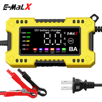 Chargeur de batterie au plomb pour moto et voiture E-MaLX Smart 12V8A avec écran couleur
