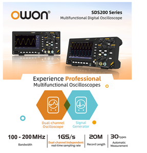 ออสซิลโลสโคปดิจิตอล SDS220(S) 200MHz ช่องสัญญาณคู่ อัตราการสุ่มตัวอย่าง 1GS/s ซีรีส์ SDS200 - Product Image 3