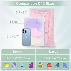 Travel Luggage Organizer Bags Packaging Bags for Clothing, Cosmetics Toiletries Reusable Plastic Zipper Bags for Hospital Bag - Product Image 3
