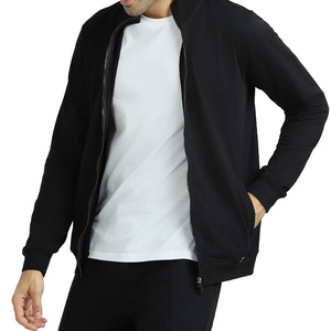 Chaqueta de rizo de punto para hombre hecha con tela transpirable para garantizar la comodidad durante el clima de transición y el uso en interiores y exteriores - Product Image 5