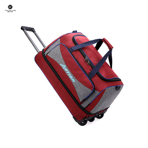 Unisex New Multifunctional 2-<b>Wheel</b> Durable Sports Travel Trolley Luggage Bag Backpack <b>Rucksack</b> Compressible Shoulder Straps - Product Image 1