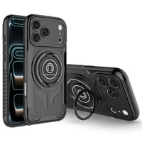 Vente en gros usine pour iPhone 18 Pro Max/17 Air/16E/15 Plus/14 – Coque de téléphone antidérapante avec support rotatif à 360° et protection magnétique de l'objectif