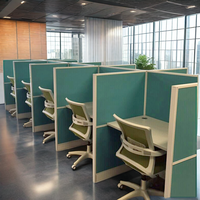 Station de travail insonorisée pour centre d'appels, isolant, bureau individuel, mobilier de bureau moderne, station de travail personnalisée, couleur MDF