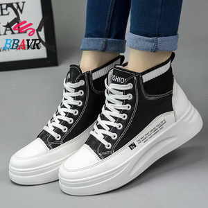 Zapatillas Deportivas Casuales para Caminar al Aire Libre, Antideslizantes, Blancas y Negras, para Mujer - Product Image 2