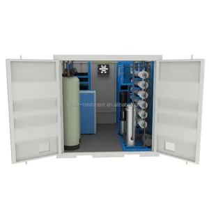 Containerized xử lý nước máy móc ngoài trời năng lượng mặt trời hệ thống năng lượng UF lọc nhà máy nước muối RO khử Muối Hệ thống lọc