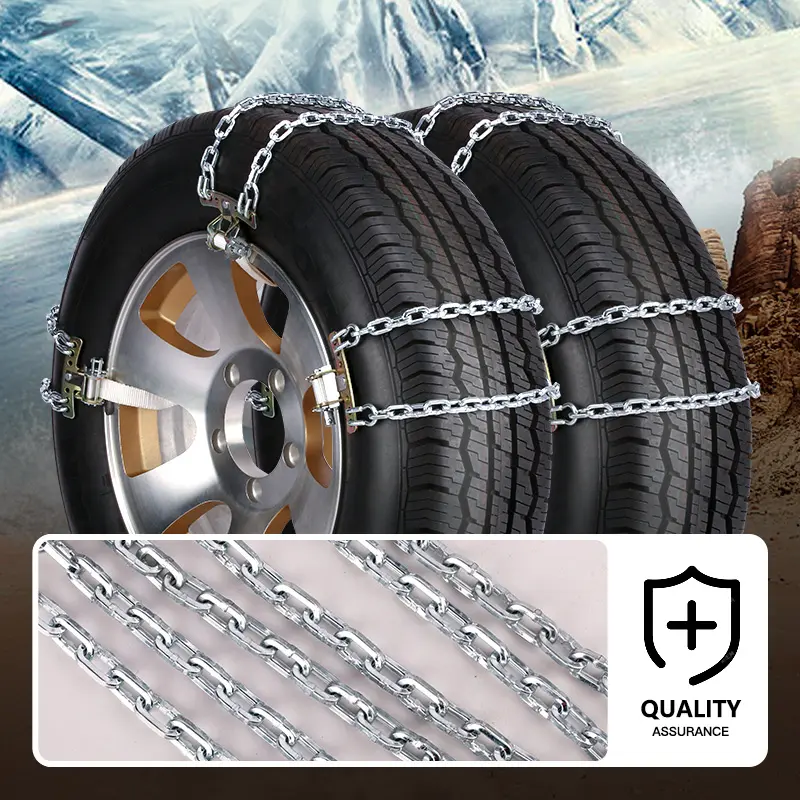 BOHU Hot-selling Winter Car Tire Snow Chain Wheel Tyre Anti-skid Cars Galvanized Snow Tire Chains Steel