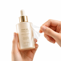 Autocollant de transfert UV de forme personnalisée, autocollants de logo imperméables à forte adhérence pour flacon de parfum, pot de crème, flacon de sérum, boîte à rouge à lèvres