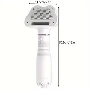 مجفف شعر محمول جديد للحيوانات الأليفة مع مشط 3 في 1 لإزالة الشعر وتدليك القطط والكلاب وتجفيفها، قابل للشحن وصديق للبيئة - Product Image 6