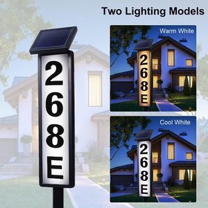 <b>Solar</b> Powered Ground Mounted Door <b>Sign</b> <b>Light</b> Led Outdoor Alphanumeric Indicator <b>Light</b> Dual Source Luminous <b>Sign</b> - Product Image 2