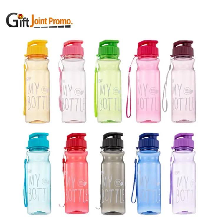 شعار مخصص زجاجات شرب بلاستيكية ملونة زجاجة ماء رياضية بالجملة شرب مباشر