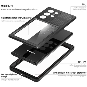 Redpepper IP68 custodia impermeabile subacquea per Samsung Galaxy S23 Ultra S23 più Mars 360 copertura completa antiurto caso antiurto - Product Image 2