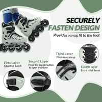 Patins à roulettes en ligne professionnels personnalisés pour adultes unisexes, roues en PU lumineuses, roulements ABEC-7, tailles réglables, produit phare