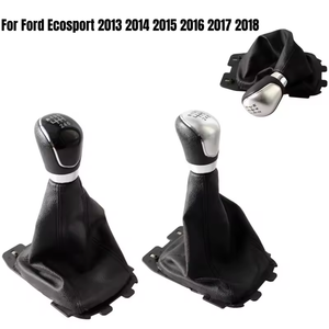 Pomo de Palanca de Cambios Manual con Cubierta de Piel Sintética Negra para <span class=keywords><strong>Ford</strong></span> <span class=keywords><strong>Ecosport</strong></span> 2013 2014 2015 2016 2017 2018 - Product Image 1