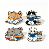 Fabricant chinois de broches personnalisées en métal émaillé (doux ou dur) avec logo sur mesure, y compris pour broches de revers à motif chat et broches pour livres, avec service de création de votre propre logo.