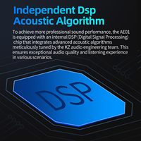 KZ AE01 Bluetooth 5.4 Module Mise à Niveau EarHook pour Écouteurs 2 Broches, Double Microphones ENC Réduction du Bruit Adaptateur pour Écouteurs Sans Fil