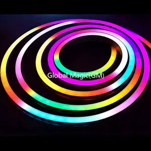 Gm Mjh1110 Silicone PVC RGB Strip Chasing Light LED flessibile 3535 luci al neon 24V RGB flessibile strip light neon led strip Lamp
