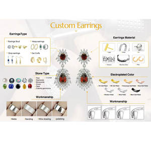 Серьги-гвоздики на заказ от производителя OEM/ODM, высококачественные 925 серебряные позолоченные, оптовая продажа, серьги-гвоздики, серьги-подвески - Product Image 4