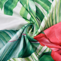 Tela de Punto Elástica y Transpirable de Seda de Leche 100D con Estampado Floral Digital Personalizado para Ropa Interior de Niños y Niñas