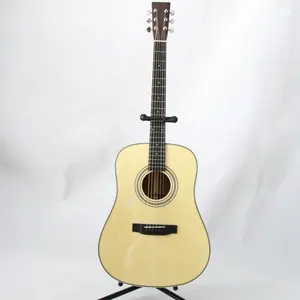 Professional Wholesale Handmade 41" Glossy Matt Paint Folk String Musical Instrument Solid Spruce Mahogany Ebony Acoustic Guitar