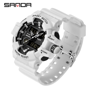 SANDA-reloj digital para hombre, banda de goma transparente resistente al <span class=keywords><strong>agua</strong></span>, calendario, cronógrafo, para exteriores, 780 - Product Image 1