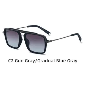 Мужские солнцезащитные очки в черной металлической оправе, 2024 солнцезащитные очки, оптовая продажа из Китая, солнцезащитные очки для мужчин