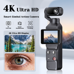 Caméra d'action 4K/1080P avec suivi automatique du visage, contrôle gestuel, écran tactile, caméra de vlog portable pour les sports de plein air et les aventures - Product Image 1